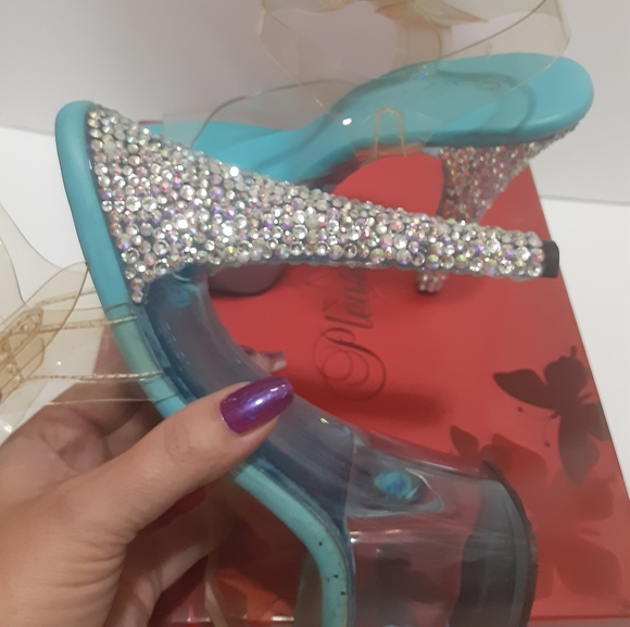 Custom Crystal Embellished 6" Platform Heels - Picture 6 of 11